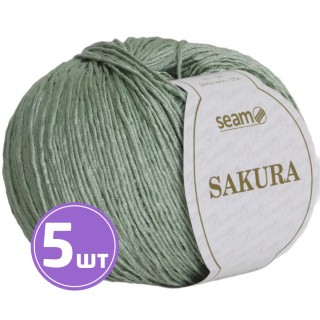 Пряжа SEAM SAKURA (Сакура) (1036), долина, 5 шт. по 50 г