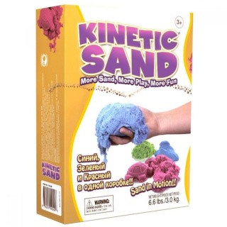 Цветной кинетический песок 3 кг