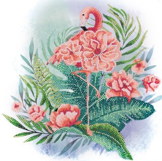 Алмазная вышивка «Постер. Тропический фламинго»