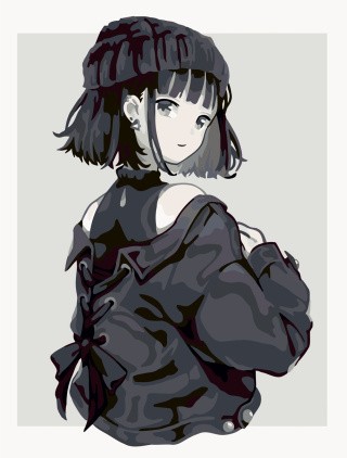 Картина по номерам «Девушка в стиле аниме»