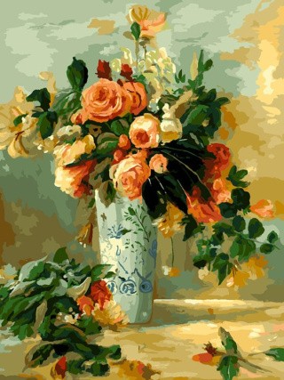 Картина по номерам «Ренуар. Букет роз»