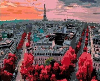 Картина по номерам «Париж с высоты»