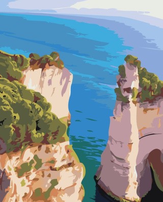Картина по номерам «Морские скалы»