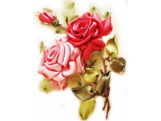 Вышивка лентами «Розы»