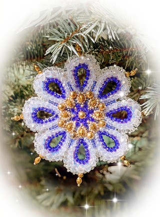 Набор для вышивания хрустальными бусинами «Рождественская звезда Зимняя сказка»