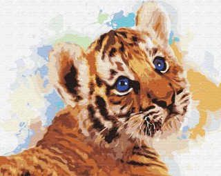 Картина по номерам «Маленький тигренок»