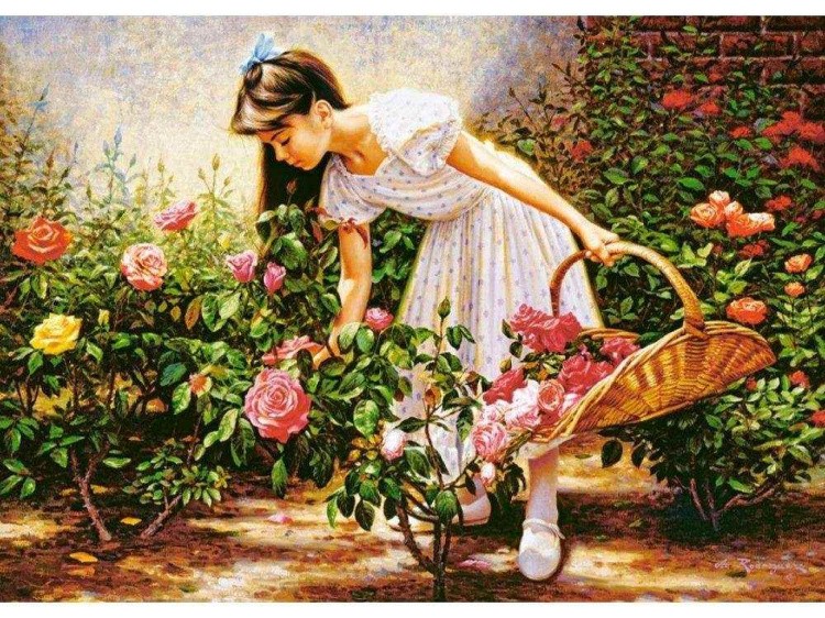 Пазлы «В саду роз»