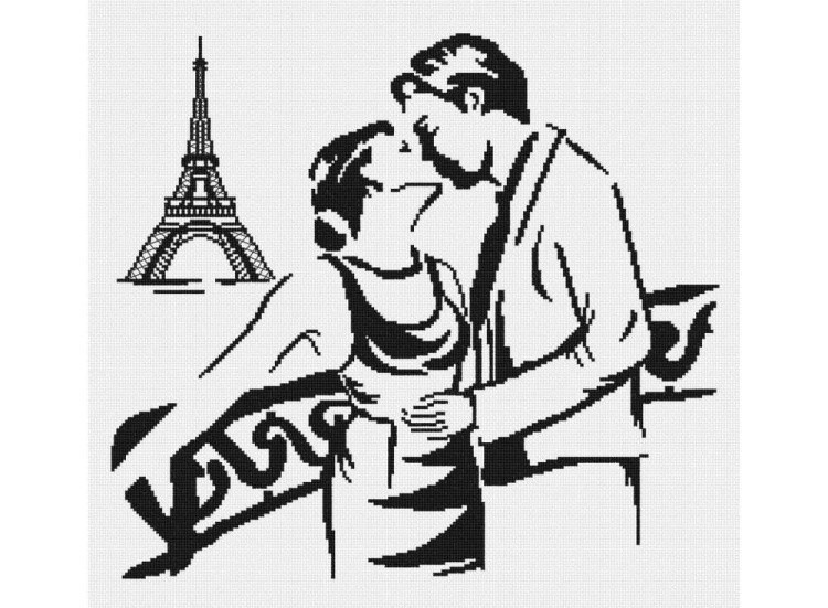 Набор для вышивания «Поцелуй в Париже»