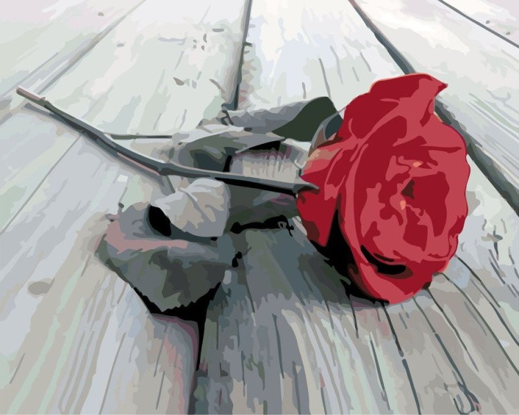 Картина по номерам «Цветок розы»