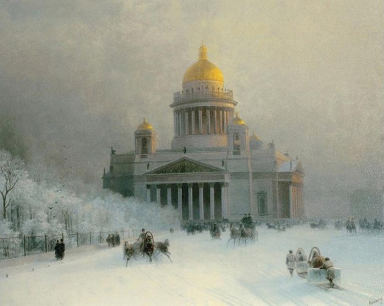Картина по номерам «Исаакиевский собор в морозный день» Ивана Айвазовского