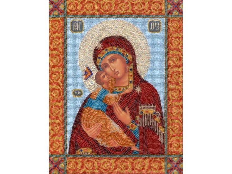 Набор вышивки бисером «Икона Божей Матери «Владимирская»