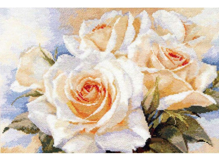 Набор для вышивания «Белые розы»