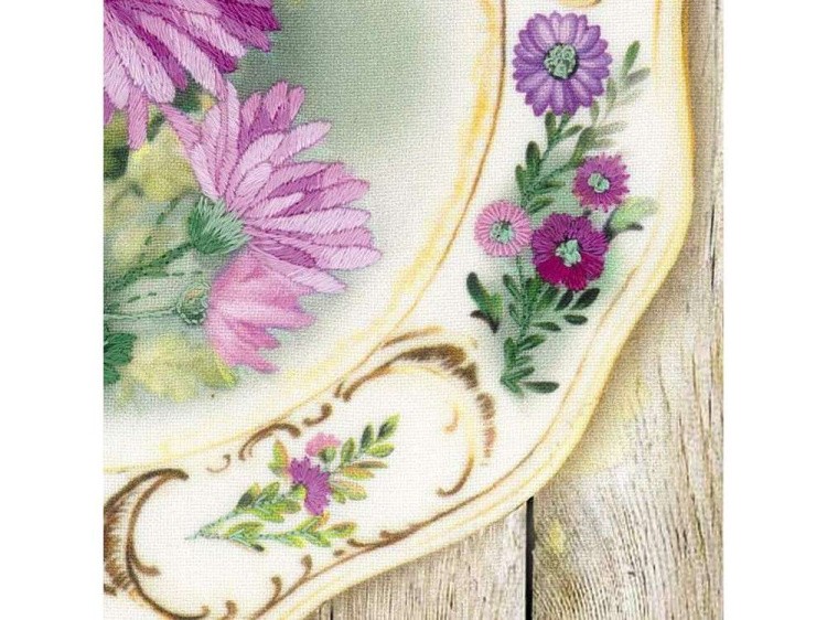 Набор для вышивания «Тарелка с хризантемами» — картинка 5