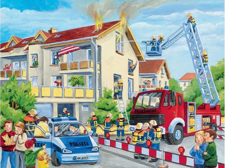 Пазлы «Героические пожарные»