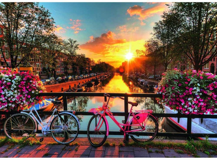 Пазлы «Велосипеды в Амстердаме»
