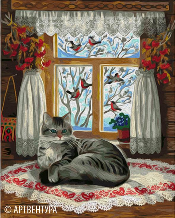 Картина по номерам «Зима за окном-2. Пробуждение»
