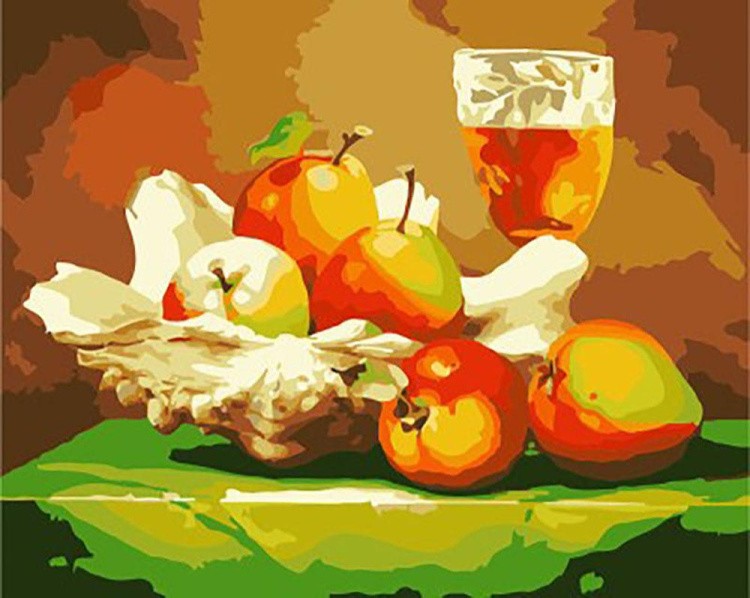 Картина по номерам «Яблочный натюрморт»