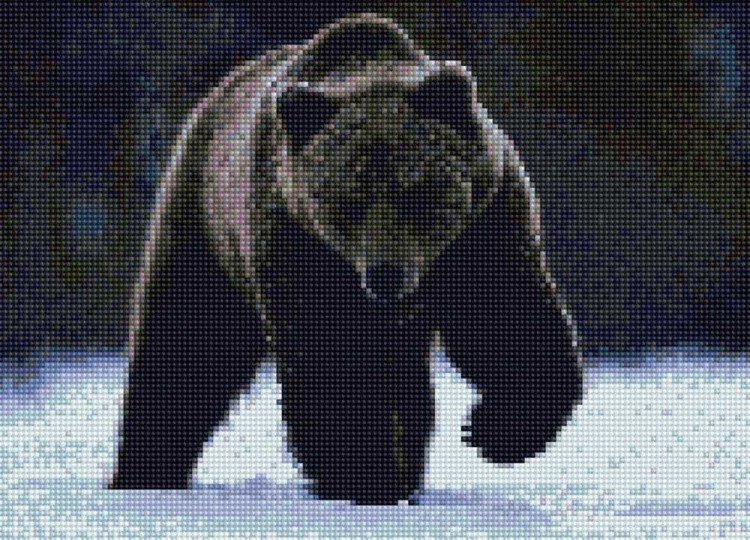 Алмазная вышивка «Бурый медведь»