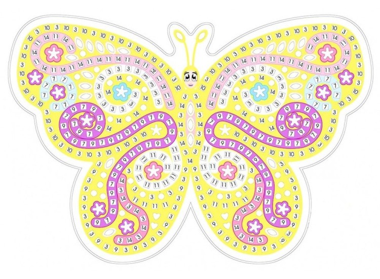 Мозаика из стикеров «Желтая бабочка»