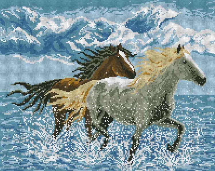 Алмазная вышивка «Лошади»