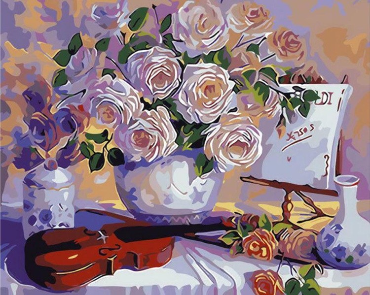 Картина по номерам «Натюрморт со скрипкой»