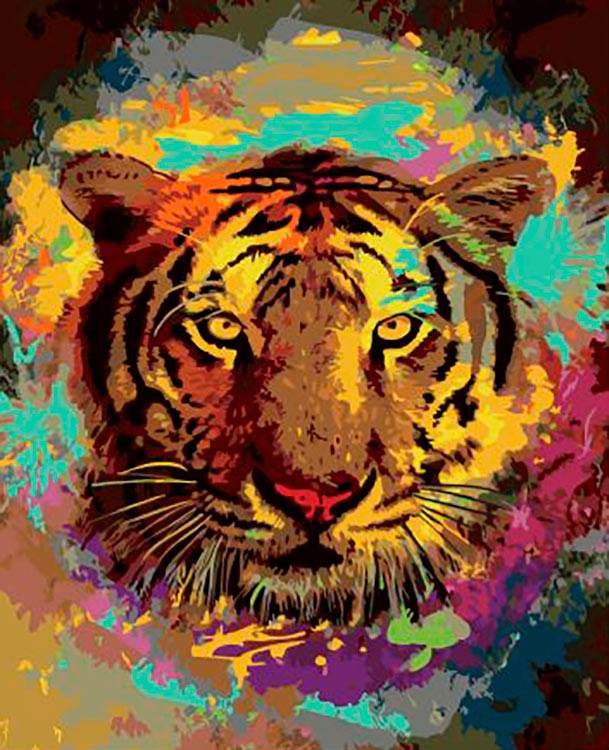 Картина по номерам «Голодный тигр»