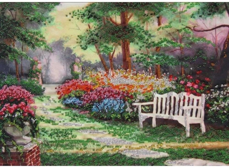 Набор вышивки бисером «Отдых в саду»
