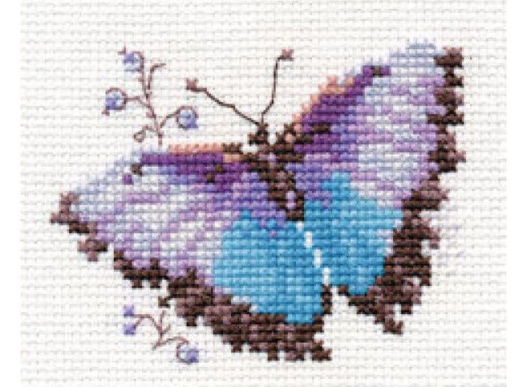 Набор для вышивания «Яркие бабочки. Голубая»