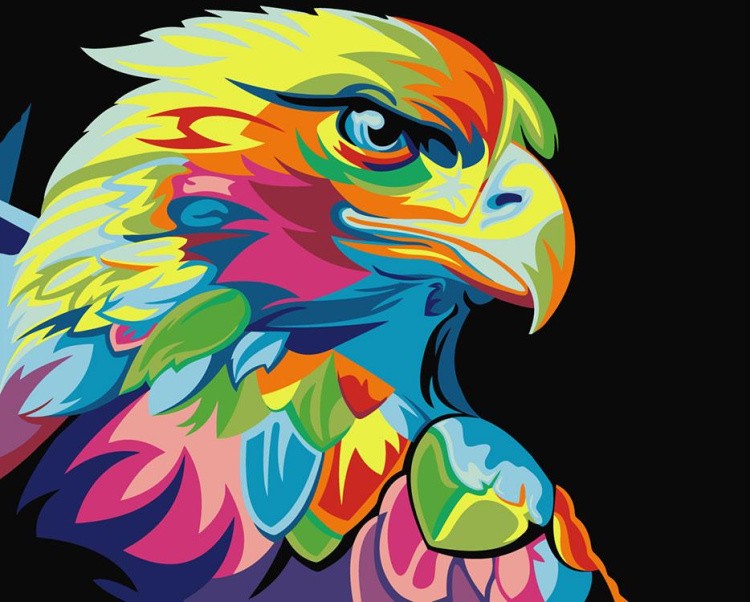 Картина по номерам «Радужный орел»