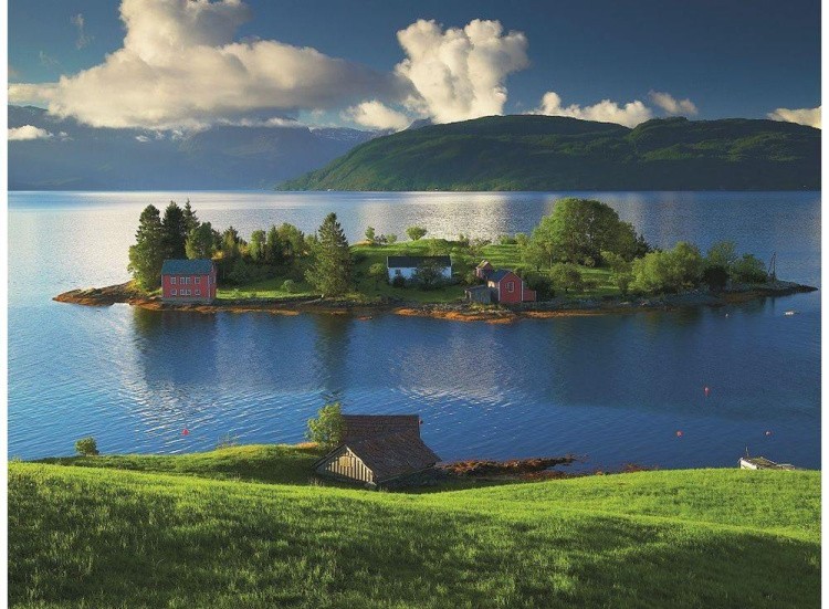 Пазлы «Остров в Норвегии»
