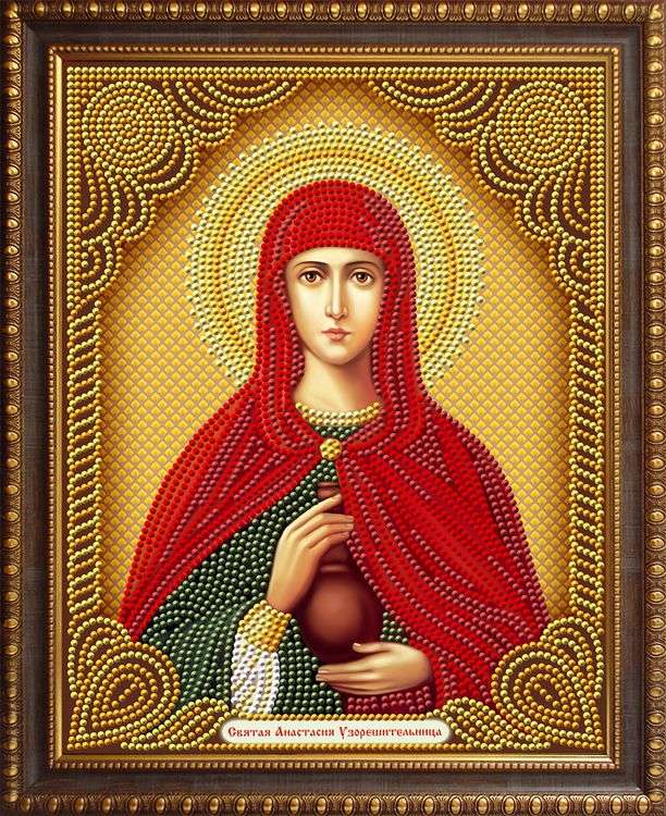 Алмазная вышивка «Икона Святая Анастасия Узорешительница»