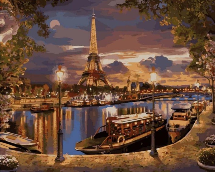 Картина по номерам «Вечер в Париже»