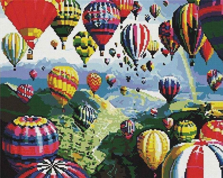 Алмазная вышивка «Парад воздушных шаров»