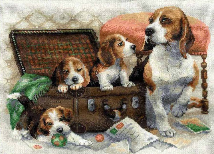 Набор для вышивания «Собачье семейство»