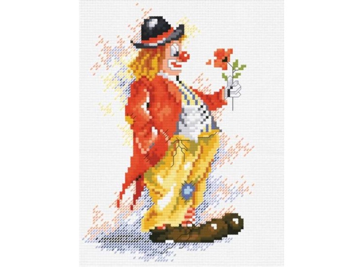 Набор для вышивания «Клоун с цветком»