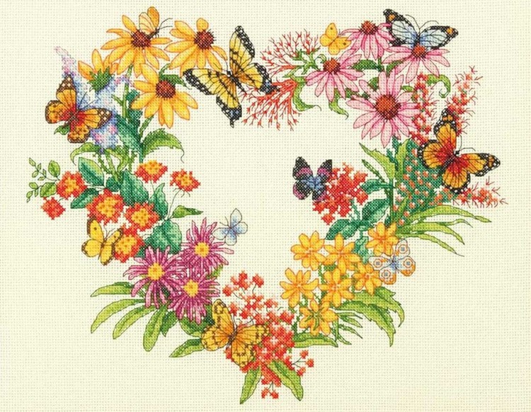 Набор для вышивания «Венок из диких цветов»