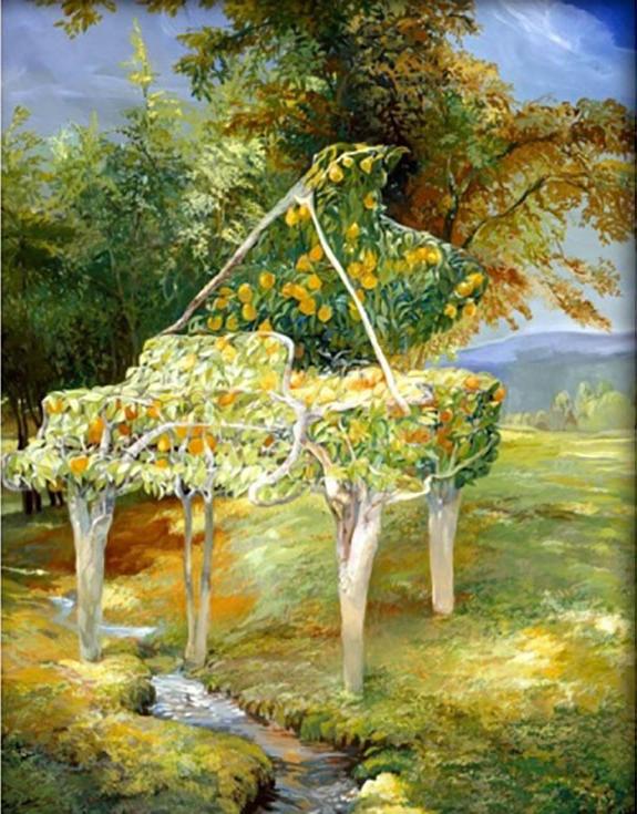 Алмазная вышивка «Рояль из грушевого дерева»