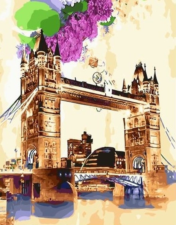 Картина по номерам «Акварельный мост»