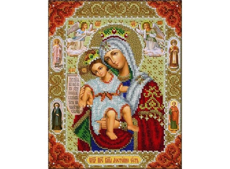 Набор вышивки бисером «Богородица Достойно Есть (Милующая)»
