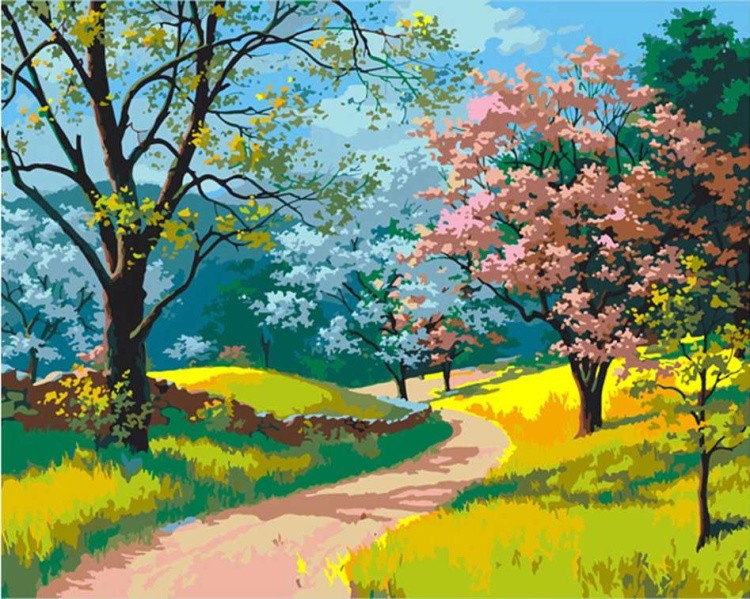 Картина по номерам «Весна цветущая»
