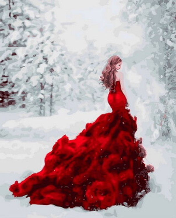 Картина по номерам «Огненное платье»