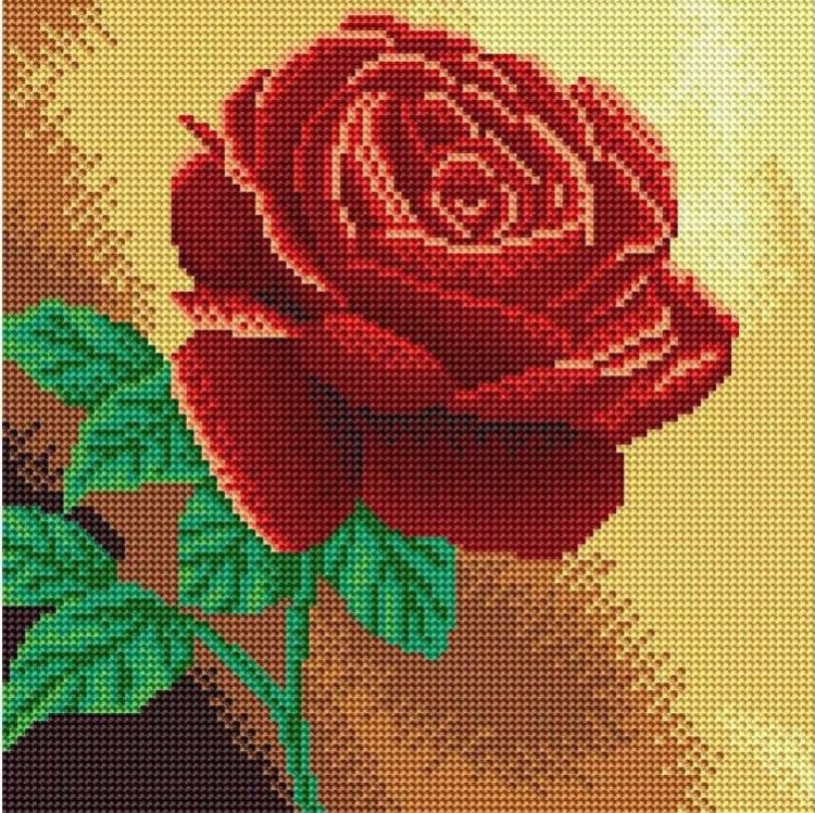 Алмазная вышивка «Красная роза»