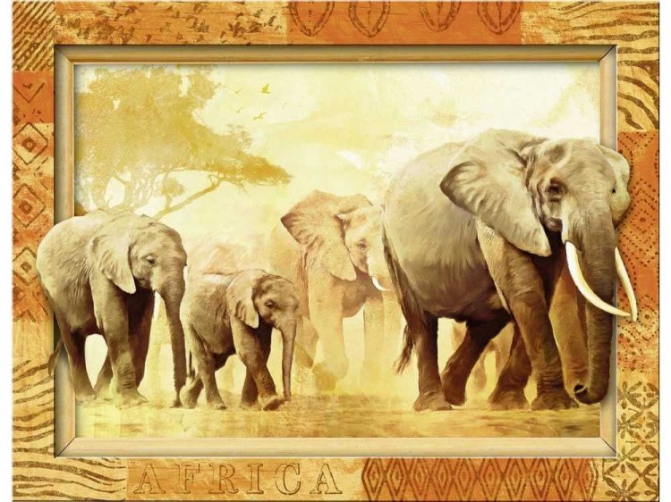 Пазлы «Слоны»