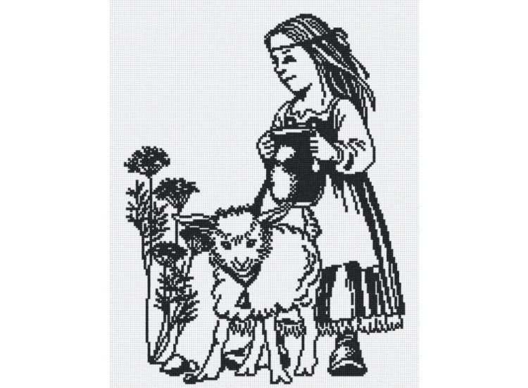 Набор для вышивания «Девочка с ягненком»