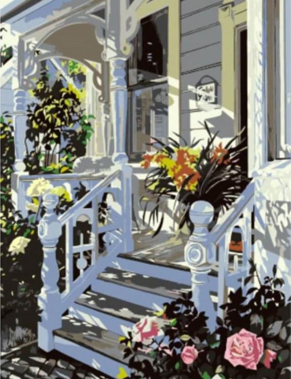 Картина по номерам «Лестница в дом»