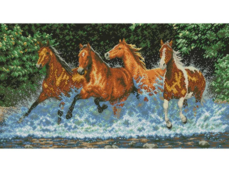 Набор для вышивания «Лошади в галопе»