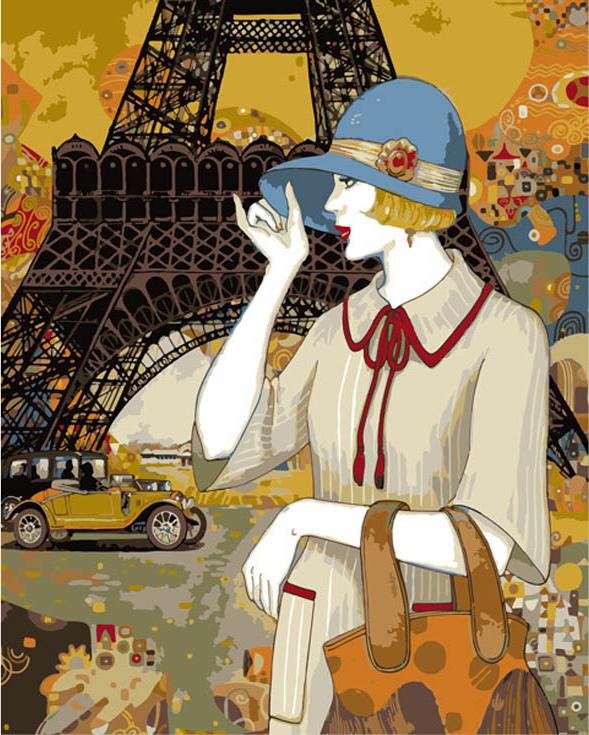 Картина по номерам «Парижские приключения Хелены Лам»