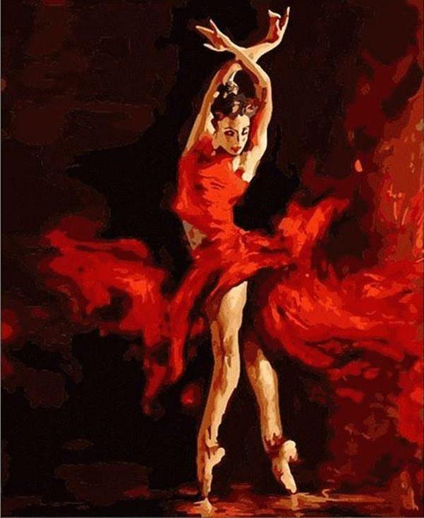 Картина по номерам «Огненный танец»