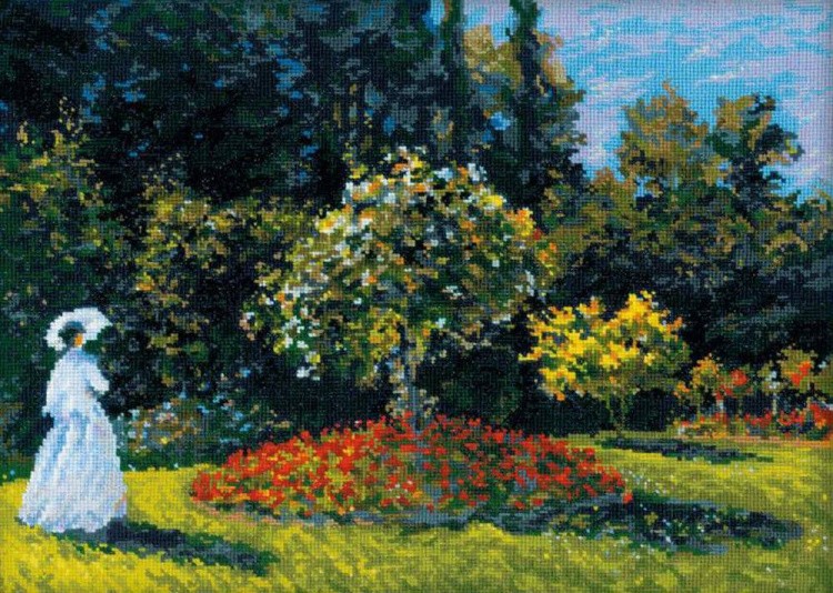 Набор для вышивания «Дама в саду» по мотивам картины К.Моне