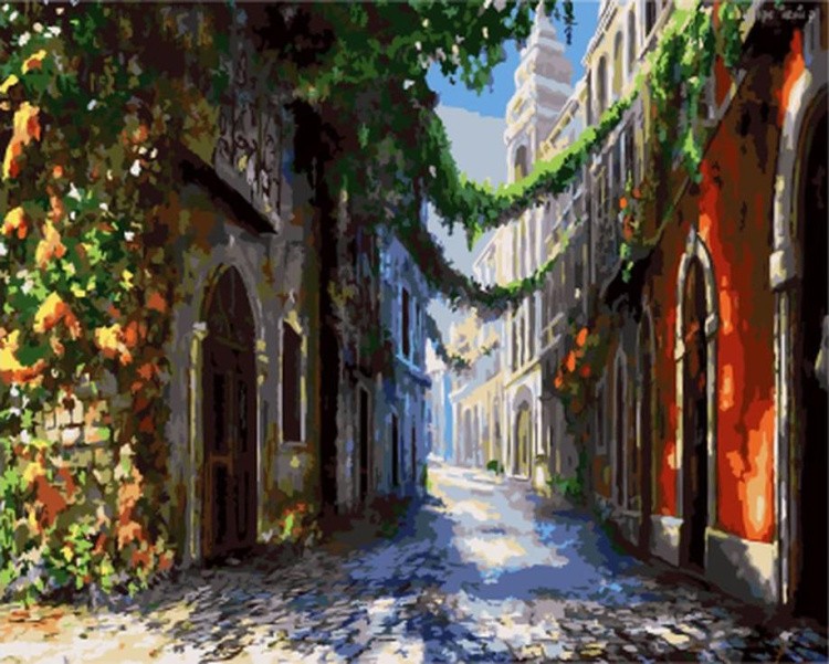 Картина по номерам «Тихий переулок»